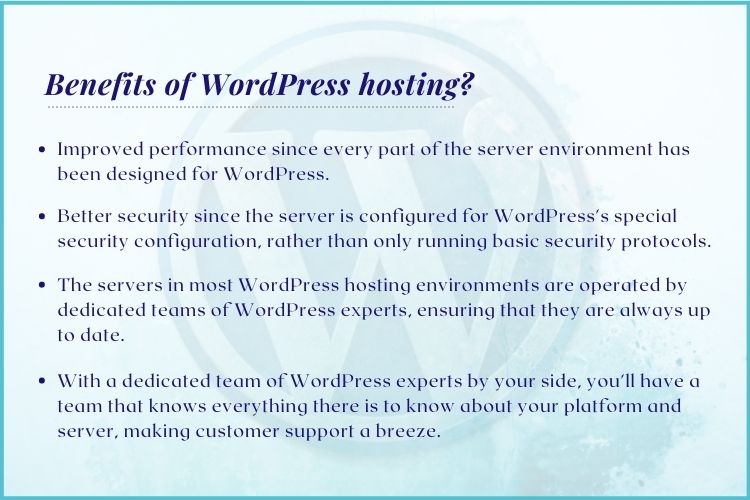 Wordpress hosting benefits